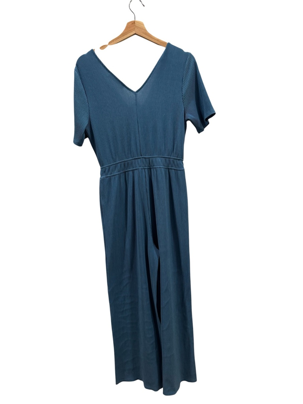 ASTR Dusty Blue V-Neck Wide-Leg Jumpsuit - Picture 5 of 5